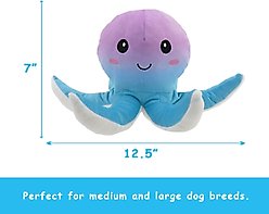 Linzy Toys Octopus Squeaky Plush Dog Toy, Purple, 10-in slide 2 of 5