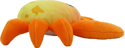 Show full view: Linzy Toys Crab Squeaky Plush Dog Toy, Orange, 10-in slide 5 of 5