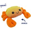 Show in main carousel: Linzy Toys Crab Squeaky Plush Dog Toy, Orange, 10-in slide 2 of 5