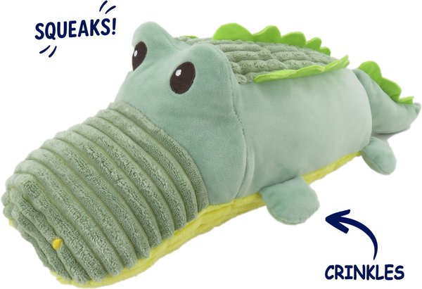 Show full view: Linzy Toys Crocodile Squeaky Plush Dog Toy, Green, Jumbo: 18-in slide 2 of 6