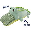 Show in main carousel: Linzy Toys Crocodile Squeaky Plush Dog Toy, Green, Jumbo: 18-in slide 2 of 6