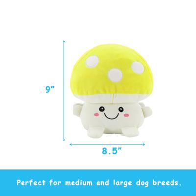 Show full view: Linzy Toys Mushroom Squeaky Plush Dog Toy, 10.5-in, Yellow slide 4 of 7
