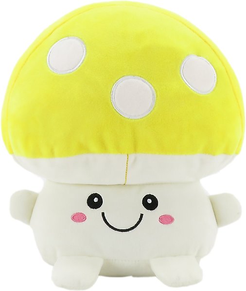 Show full view: Linzy Toys Mushroom Squeaky Plush Dog Toy, 10.5-in, Yellow slide 1 of 6
