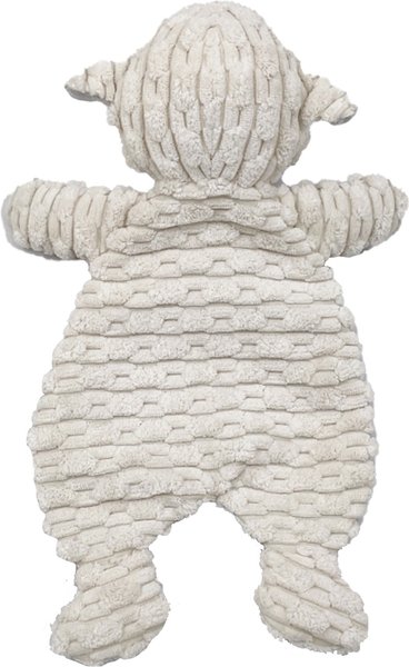 Show full view: Linzy Toys Flat Crinklez Lamb Squeaky Plush Dog Toy, 12-in, White slide 6 of 6