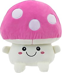 Linzy Toys Mushroom Squeaky Plush Dog Toy, 10.5-in, Pink