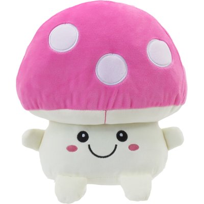 Linzy Toys Linzy Toys Mushroom Squeaky Plush Dog Toy, 10.5-in, Pink