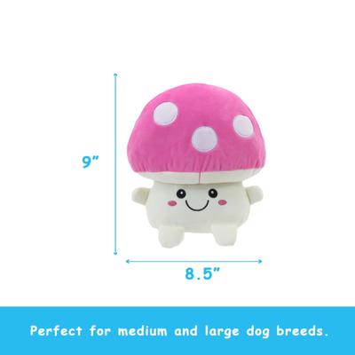 Show full view: Linzy Toys Mushroom Squeaky Plush Dog Toy, 10.5-in, Pink slide 3 of 5