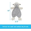 Show in main carousel: Linzy Toys Flat Crinklez Lamb Squeaky Plush Dog Toy, 12-in, White slide 3 of 6