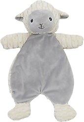 Linzy Toys Flat Crinklez Lamb Squeaky Plush Dog Toy, 12-in, White