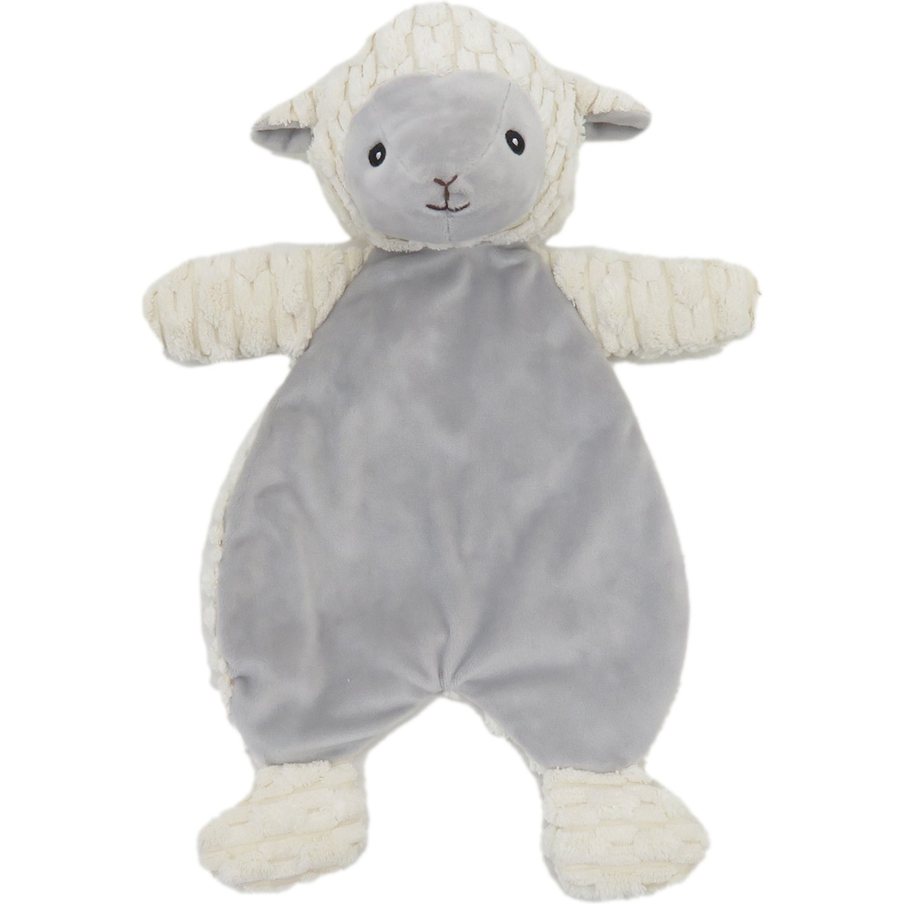 Linzy Toys Flat Crinklez Lamb Squeaky Plush Dog Toy, 12-in, White