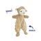 Show in main carousel: Linzy Toys Flat Crinklez Lamb Squeaky Plush Dog Toy, 12-in, Brown slide 2 of 6