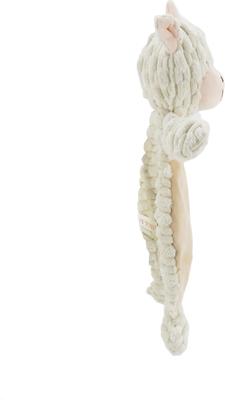 Show full view: Linzy Toys Flat Crinklez Cow Squeaky Plush Dog Toy, Beige, 12-in slide 5 of 5