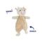 Show in main carousel: Linzy Toys Flat Crinklez Cow Squeaky Plush Dog Toy, Beige, 12-in slide 2 of 5