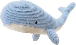 Linzy Toys Wavy Whale Squeaky Plush Dog Toy, Blue, 20-in