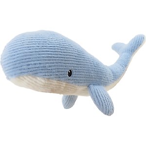 Linzy Toys Wavy Whale Squeaky Plush Dog Toy, Blue, 20-in