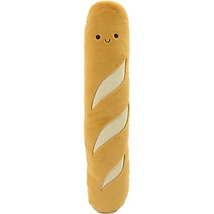 Linzy Toys Baguette Squeaky Plush Dog Toy, Brown, 20-in
