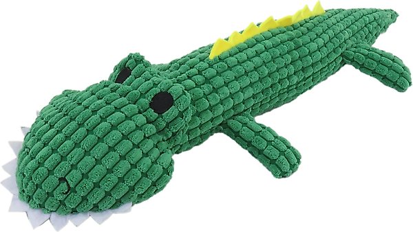 Show full view: Linzy Toys Scaly Gator Squeaky Plush Dog Toy, Green, 20-in slide 1 of 5