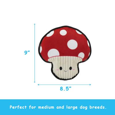 Show full view: Linzy Toys Durable Red Mushroom Squeaky Plush Dog Toy, Red, 9-in slide 3 of 7