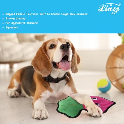 Show full view: Linzy Toys Durable Radish Squeaky Plush Dog Toy, Pink, 11-in slide 4 of 5