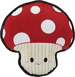 Linzy Toys Durable Red Mushroom Squeaky Plush Dog Toy, Red, 9-in slide 1 of 6