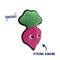 Show in main carousel: Linzy Toys Durable Radish Squeaky Plush Dog Toy, Pink, 11-in slide 2 of 5