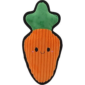 Linzy Toys Durable Carrot Squeaky Plush Dog Toy, Orange, 12-in