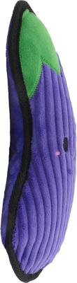 Show full view: Linzy Toys Durable Eggplant Squeaky Plush Dog Toy, Purple, 11-in slide 5 of 5