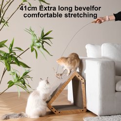 FUKUMARU 16-in Microfiber Carboard Cat Scratching Post, Little Brown slide 2 of 7