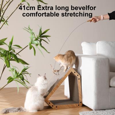 Show full view: FUKUMARU 16-in Microfiber Carboard Cat Scratching Post, Little Brown slide 4 of 9