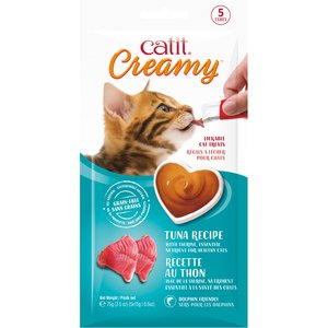 Catit Creamy Tuna Lickable Cat Treats, 0.5-oz tube, case of 5