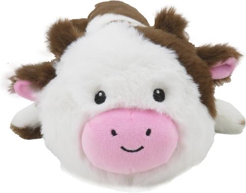 Show full view: Linzy Toys Moo-Moo Cow Squeaky Plush Dog Toy, Brown/White, 20-in slide 4 of 5