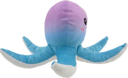 Show full view: Linzy Toys Octopus Squeaky Plush Dog Toy, Purple, 10-in slide 5 of 5