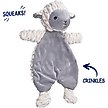 Show in main carousel: Linzy Toys Flat Crinklez Lamb Squeaky Plush Dog Toy, 12-in, White slide 2 of 6