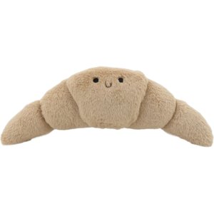 Linzy Toys Croissant Squeaky Plush Dog Toy, Beige, 20-in