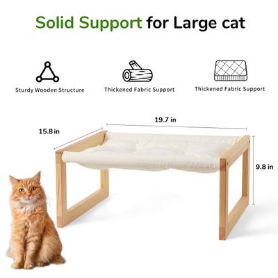 Show full view: FUKUMARU Orthopedic Elevated Puppy & Cat Bed with Removable Cozy Cover, White, 21 x 16.5 x 10-in slide 2 of 8