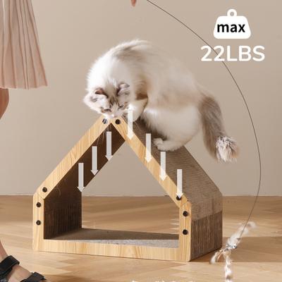 Show full view: FUKUMARU 16-in Microfiber Carboard Cat Scratching Post, Little Brown slide 6 of 9