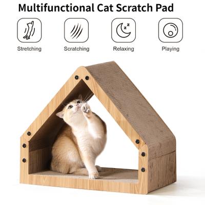 Show full view: FUKUMARU 16-in Microfiber Carboard Cat Scratching Post, Little Brown slide 3 of 9