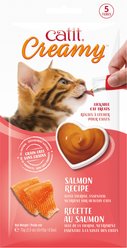 Catit Creamy Salmon Lickable Cat Treats, 0.5-oz tube, case of 5