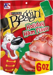 Beggin' Holiday Ham Flavor Adult Soft & Chewy Dog Treats, 6-oz pouch