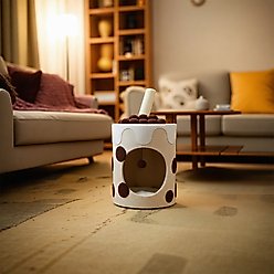 Happy & Polly Milk Tea Cup 26-in Fleece Cat Tree & Condo slide 2 of 8