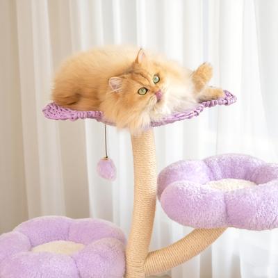 Show full view: Happy & Polly Blossom Woven 35.4-in Fleece Cat Tree slide 3 of 10