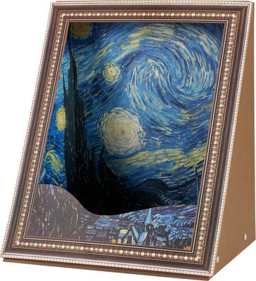 Show full view: Happy & Polly Van Gogh Starry Night 3D 19.4-in Cat Scratcher & Bed slide 3 of 11