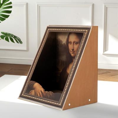 Show full view: Happy & Polly Mona Lisa 3D 19.4-in Cat Scratcher & Bed slide 2 of 11