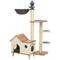 Show in main carousel: Happy & Polly 33.9-in Fleece Natural Wooden House Cat Tree & Condo slide 10 of 10
