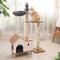 Show in main carousel: Happy & Polly 33.9-in Fleece Natural Wooden House Cat Tree & Condo slide 8 of 10