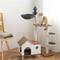 Show in main carousel: Happy & Polly 33.9-in Fleece Natural Wooden House Cat Tree & Condo slide 3 of 10