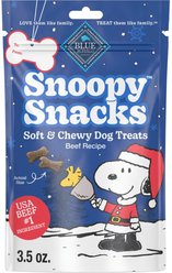Blue Buffalo Holiday Snoopy Snacks Beef Recipe Adult Soft & Chewy Training Dog Treats, 3.5-oz bag