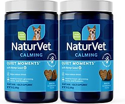 NaturVet Quiet Moments with Hemp Seed Calming Supplements for Dogs, 360 count