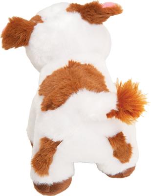 Show full view: Snugarooz Caitlin the Cow Squeaky Dog Plush Toy, White slide 3 of 7