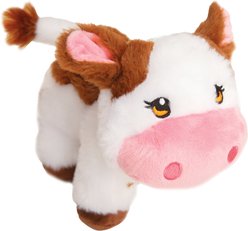 Snugarooz Caitlin the Cow Squeaky Dog Plush Toy, White